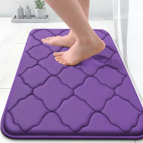 Miniatura 29 de OLANLY Alfombra de Baño de Espuma Viscoelástica de 24 x 16 pulgadas, Ultra Suave y Absorbente, Alfombras de Baño Antideslizantes, Cómodas, Lavables