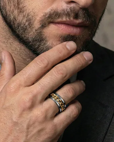 Miniatura 33 de King Ring 8mm Spinner Ring – Fidget Ring for Men & Women – Designed in USA