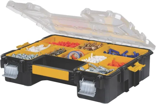 Miniatura 10 de DEWALT Organizador de piezas pequeñas, caja de almacenamiento de hardware con separadores extraíbles, 10 compartimentos (DWST14825) (Paquete de 3)