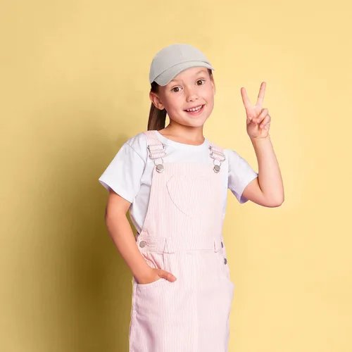 Miniatura 23 de DALIX Gorra plana de algodón, color marrón, náutico, rosa, rojo o blanco, para niños o jóvenes