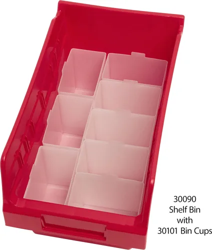 Miniatura 10 de Akro-Mils 30101 - Contenedor de plástico para clasificar piezas pequeñas en estantes (2 x 3-1/4 x 3 pulgadas), color blanco, caja de 48