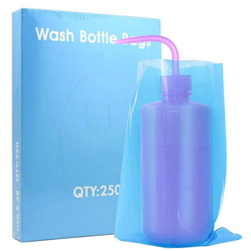 Miniatura 7 de Bolsas para botellas de tatuaje, color rosa, 250 unidades, cubierta de botella dental, bolsas para botellas de lavado de tatuajes, bolsas