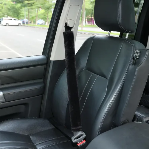 Miniatura 13 de Amooca Funda universal para cinturón de seguridad de piel sintética suave para automóvil, camión, SUV, avión, almohadilla para cinturón de seguridad
