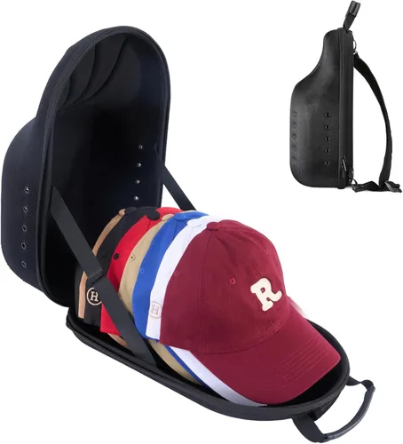 ProCase Estuche rígido de viaje para sombreros, bolsa de transporte de almacenamiento para 7-8 gorras de béisbol, organizador de sombreros soporte