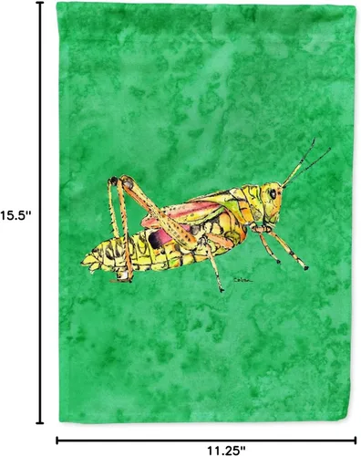 Miniatura 8 de Caroline's Treasures 8849GF Bandera de saltamontes en verde para buzón, bandera decorativa para patio exterior, patio, obras de arte de patio