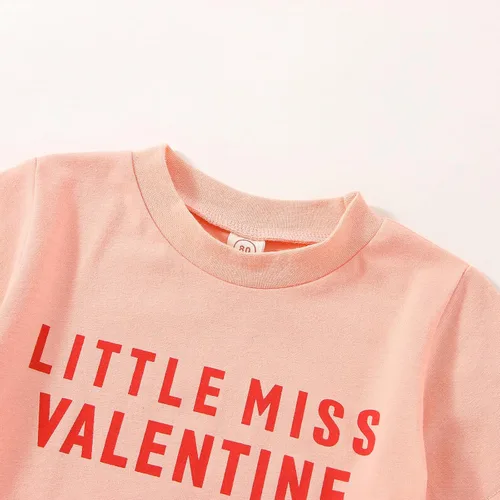 Miniatura 27 de Conjunto de sudadera con cuello redondo y estampado de pastel de calabaza para niña, camiseta y pantalones acampanados
