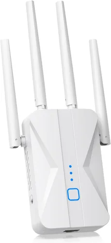Amplificador de señal WiFi, extensor WiFi 2026 AC1200Mbps de banda dual (5.8 GHz/2.4 GHz), amplificador WiFi con puerto Ethernet para el hogar cubre