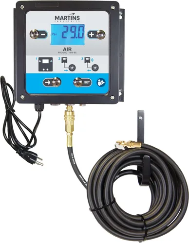 Miniatura 10 de Martins 4 Outlets Inflador/deflactor automático de neumáticos, 145 psi, 4 mangueras de aire de 8', infla o desinfla hasta 4 neumáticos simultánea