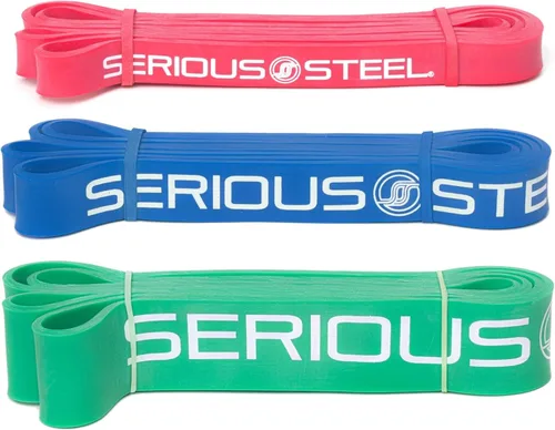 Serious Steel Banda de Dominadas Asistida de 41", Juegos de Bandas de Resistencia de Servicio Pesado, Estiramiento, Levantamiento de Potencia, Set