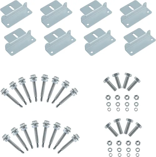Miniatura 10 de JJN Soportes de montaje en panel solar, 1 juego de 4 unidades de soportes de montaje de panel solar, soportes de aluminio ligero sin corrosión