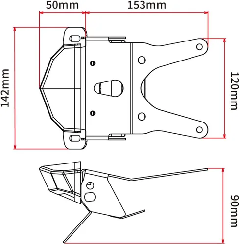 Miniatura 6 de DRC Edge 2 Luz trasera LED rojo con soporte para 2012-2013 CRF250L