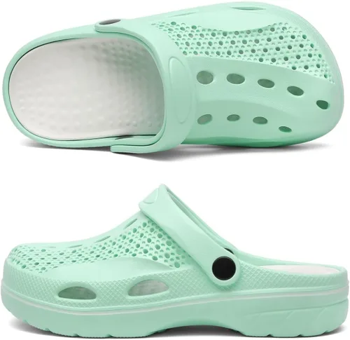 Miniatura 4 de VZQ Zuecos con soporte de arco para mujeres y hombres, zapatos de jardín para exteriores, sandalias de playa con fascitis plantar, plantillas