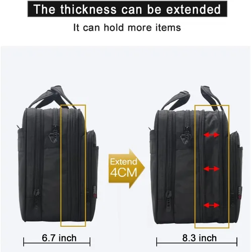 Miniatura 2 de Maletines grandes para hombres bolsa de lona de 15.6 pulgadas 17 pulgadas 19 pulgadas portátil caso trabajo bolsas oficina mensajero
