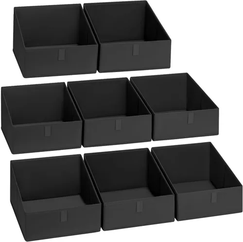 Miniatura 16 de DIMJ Contenedores de almacenamiento trapezoidales para ropa, 4 paquetes organizadores de armario y cestas de almacenamiento, cestas plegables