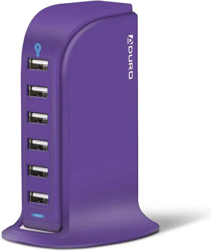 Miniatura 9 de Aduro - Estación de carga de 6 puertos USB 40W de escritorio, para iPhone, iPad, tabletas y smartphones con Smart Flow