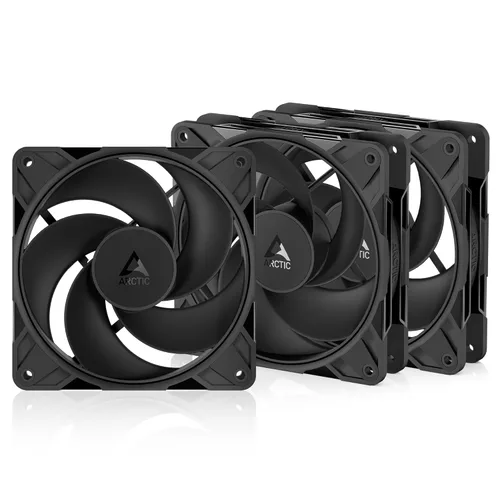 ARCTIC P12 Pro Reverse – Paquete de 3 – Ventilador Premium de 120 mm con Flujo de Aire Inverso, Ventilador PWM con Splitter de Cable Y, 500-3000