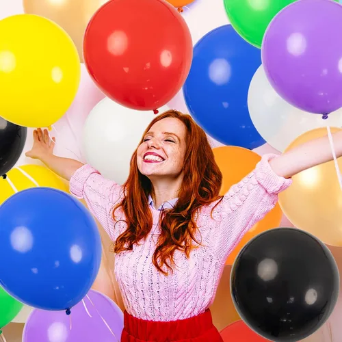 Miniatura 5 de Globo gigante de 18 pulgadas, fabricado con látex, para cumpleaños, sesiones de fotos, fiestas de carnaval, etc, 18 pulgadas, Variados