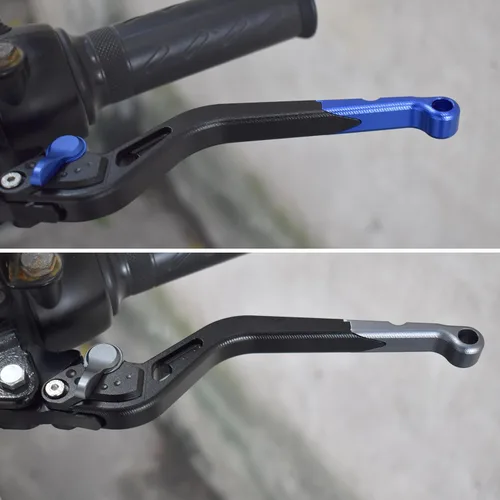 Miniatura 5 de Long Size Brake Lever Clutch Lever for Yamaha Fazer FZ-1 FZ-8 FZ-6 FZ-6R FZS600, CNC Aluminum Alloy Made (Black)