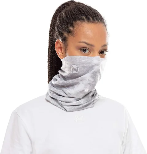 Miniatura 3 de BUFF CoolNet - Polaina de cuello UV, protección solar UPF 50, transpirable, versátil, máscara facial de secado rápido, blanco y gris, tamaño adulto