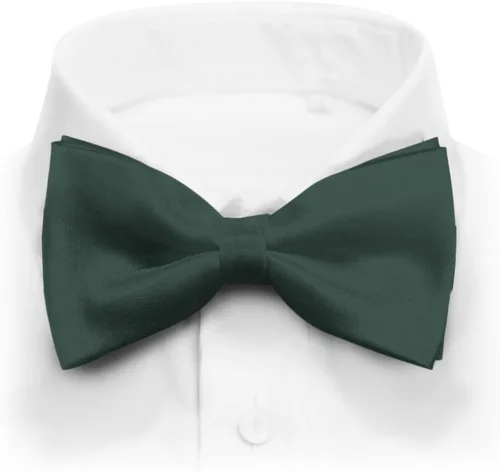 Miniatura 13 de Pajarita de esmoquin formal de satén preatada clásica para hombre, longitud ajustable, gran variedad de colores disponibles