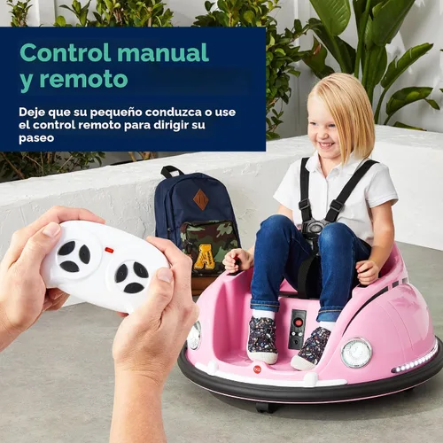 Miniatura 4 de Best Choice Products Auto Eléctrico Infantil Montable Bumper Car Bumpin de 6V, 1.5 - 6 Años, Control Remoto para Padres, Giro de 360 Grados, Luces