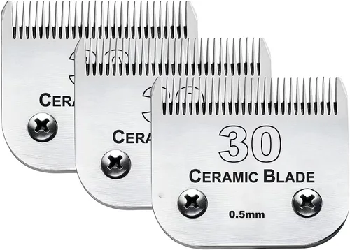 Miniatura 9 de 3 piezas 30 cuchillas para cortapelos de aseo canino Compatibles con Andis Pet Clipper/Oster A5/Wahl KM Series Cortapelo para perros, cuchilla