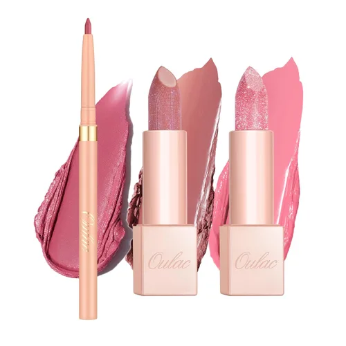 Miniatura 25 de Oulac Lápiz labial hidratante de coral para mujeres Bálsamo labial tintado infundido con ácido hialurónico sódico, maquillaje de labios ligero, PG04