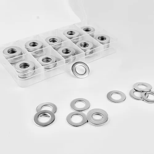 Arandelas planas de acero inoxidable de 1/4 de pulgada, diámetro exterior de 5/8 pulgadas, acero inoxidable 18‑8 (304), arandelas SAE y métricas,
