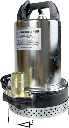 Miniatura 2 de Bomba sumergible pequeña ajustable DC 12V 24V Bomba de agua de tornillo 180W 220W Bomba sumergible Elevación 13.1-32.8 ft 26.2 ft/h cabeza Batería