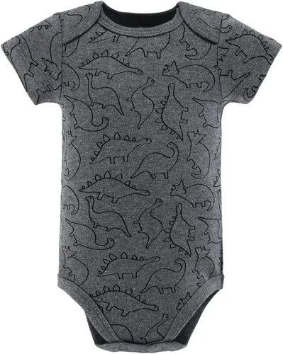 Miniatura 6 de The Peanutshell Conjunto de 5 mamelucos de manga corta para niños, camuflaje y dinosaurio