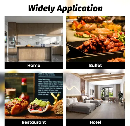 Miniatura 6 de Calentador de sopa comercial de 6 cuartos de galón, calentador de alimentos de 300 W con tapa con bisagras y olla desmontable, control