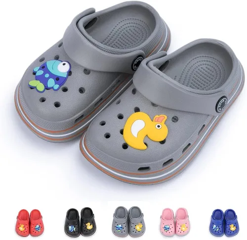 Casazoe Zuecos de agua para niños y niñas pequeños, sandalias de agua sin cordones, ligeras, para exteriores, verano, playa, piscina (bebéniños