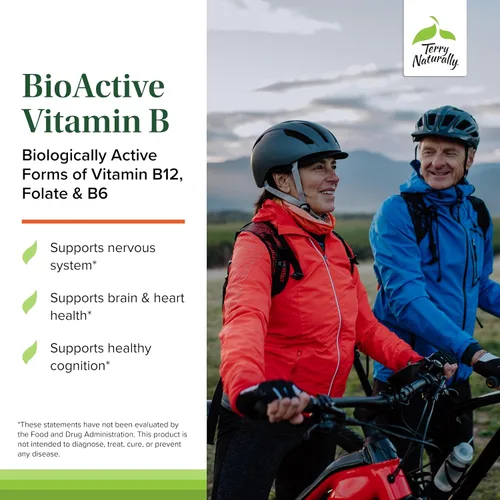 Miniatura 3 de Terry Naturally BioActive Vitamina B – Ayuda a la salud del corazón con vitaminas B bioactivas – Suplemento con folato y calcio – Vitamina
