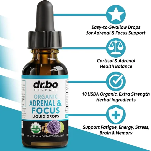 Miniatura 3 de Zeolite Detox & Suprarrenal Focus Support – Clinoptilolita Zeolita para niños y adultos Gotas líquidas con vitaminas B12 y D – Suprarrenal orgánico