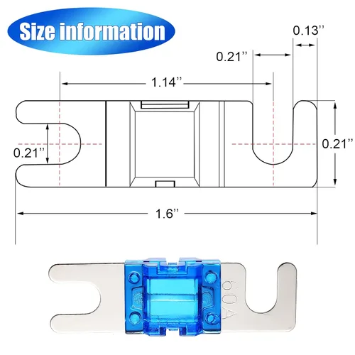 Miniatura 2 de Frienda 18 Piezas Mini Fusibles ANL Chapados Paquete Kit de Portafusibles de Audio para Automóvil para Sistema Electrónico de Audio y Video Marino