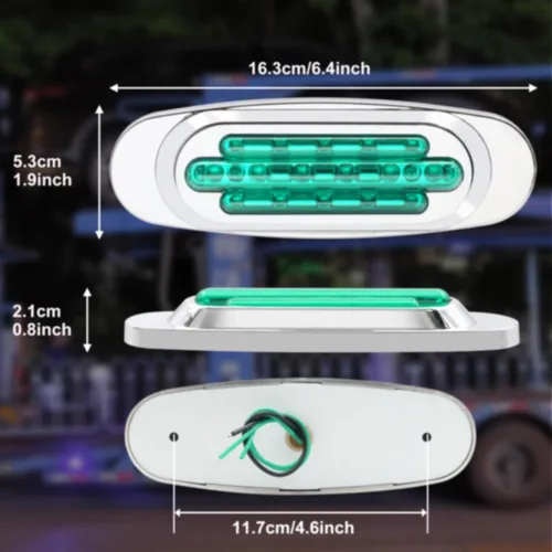 Miniatura 5 de 2 luces LED de marcador de remolque, luz de espacio para montaje en superficie, 5.9 pulgadas, impermeable, sellada, indicadores de marcador lateral
