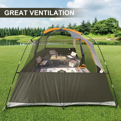 Miniatura 5 de CAMPROS CP Upgraded 6/8 Person Camping Tents, Waterproof Windproof Family Tent with Larger Mesh Windows & Door, Double Layer, Easy Set Up, Oliva-8