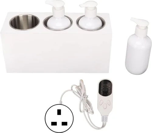 Miniatura 7 de Calentador de aceite de masaje, calentador de loción de aceite de masaje portátil de 3 botellas con temperatura constante y temporizador, calentador