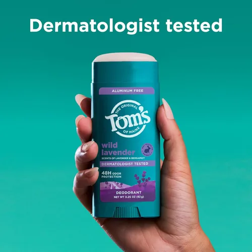 Miniatura 5 de Tom's of Maine Wild Lavender - Desodorante natural para hombres y mujeres, sin aluminio, sin fragancias, tintes ni conservantes artificiales, sin