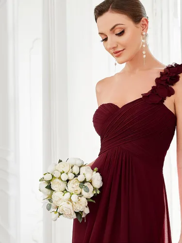 Miniatura 5 de Ever-Pretty 09768 - Vestido de dama de honor con cintura imperio, hombro descubierto, longitud al suelo