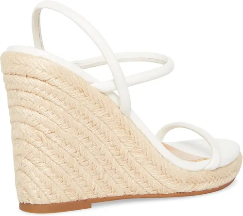 Miniatura 4 de Steve Madden Sandalias de tacón Udell para mujer, Cuero Blanco