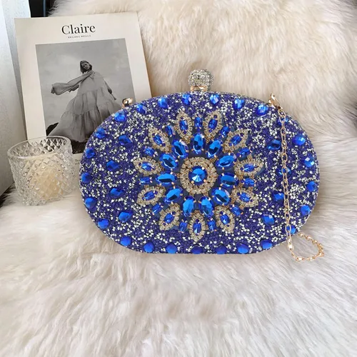 Miniatura 6 de Bolso de noche para mujer, bolso de mano con lentejuelas brillantes