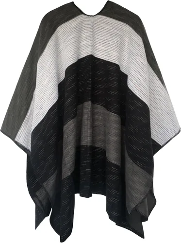 Miniatura 178 de Urban CoCo Poncho de colores para mujer, chal con frente abierto, color en bloques