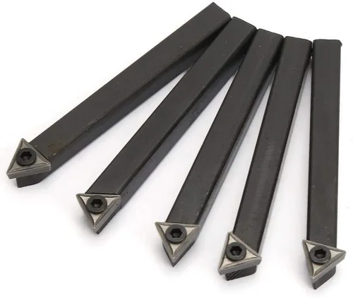 Miniatura 7 de Juego de 5 piezas de insertos de carburo indexables de 1/4 pulgadas, broca de herramientas de torno de carburo, broca de inserción de herramientas