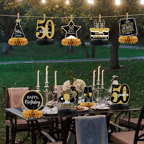Miniatura 4 de 9 piezas de decoración de mesa de cumpleaños de 40 cumpleaños para mesas de cumpleaños de 40 cumpleaños para mesas de cumpleaños 40 para hombres