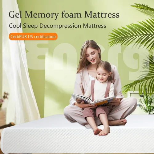 Miniatura 3 de BestMassage Colchón de espuma viscoelástica de gel de 12 pulgadas para sueño fresco y alivio de presión, colchón Queen de firmeza media para niños