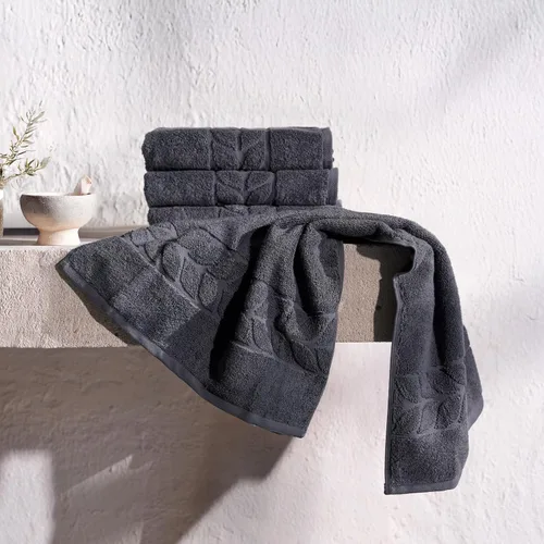 Miniatura 7 de BAGNO MILANO Toallas de baño de algodón turco orgánico, colección jacquard de lujo, certificadas orgánicas altamente absorbentes, juego de toallas