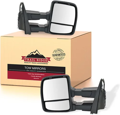 Miniatura 62 de Trail Ridge Juego de espejos de remolque de 2 piezas para el lado del conductor y del pasajero compatible con Ford F-150 FO1320479 FO1321479
