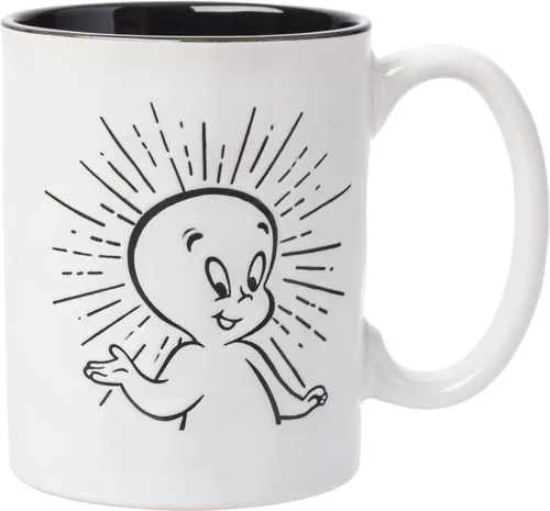 Silver Buffalo Casper el Fantasma Amistoso - Taza de cerámica resistente a la cera de cerámica de 17 onzas
