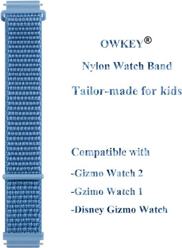 Miniatura 2 de OWKEY Correa de repuesto para niños compatible con Gizmo Watch 3 2 1/Gabb Watch 3e 3 2 1, correas de reloj de nailon transpirable con pasadores